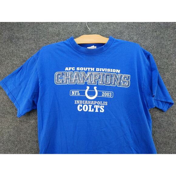 Vintage 2003 NFL AFC Champions Indianapolis Colts T Shirt Size L - Picture 3 of 10